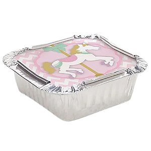 Marmitinha P - Carrosel Rosa - 5,5x5,5x3cm - 12 unidades - Rizzo