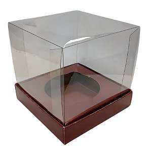 Caixa Mini Bolo G (8cm x 8cm x 8cm) Vinho - 10 unidades - Assk - Rizzo