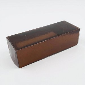 Caixa 3 Doces com Tampa Transparente Nº 3 (12cm x 4,5cm x 3,5cm) Bronze Texturizada - 10 unidades - Assk - Rizzo