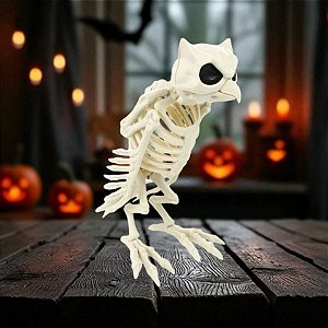 Enfeite Decorativo Halloween - Esqueleto Coruja - 31,5x11cm - 1 unidade - Cromus - Rizzo