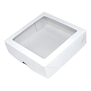 Caixa com Visor VC15 (15cm x 15cm x 5cm) Branca - 20 unidades - Rizzo