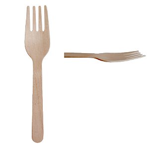 Garfo de Madeira - 11,5cm - 50 unidades - Theoto - Rizzo
