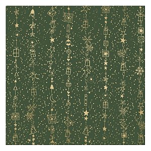 Saco Para Presente Decorado Perolado - Light Verde - G2 45x59cm - 25 unidades - Cromus - Rizzo