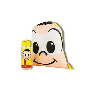 Kit Garrafa Com Mochila Saco - Cascão - Turma Da Mônica - 450ml - 1 unidade - Rizzo