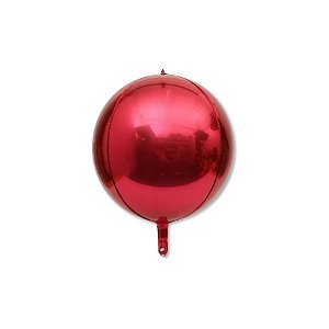 Balão de Festa Metalizado 60" 150cm - Órbita 4D Vermelho - 1 unidade - Partiufesta  - Rizzo