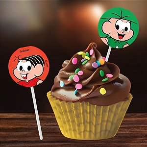 Pick Decorativo Para Doces - Turma da Mônica - 3,5x8,5cm - 8  unidades - Festcolor - Rizzo