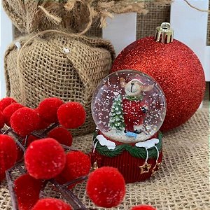 Enfeite Decorativo de Natal - Globo de Neve com Rena - 6,2cm - 1 unidade - Cromus - Rizzo