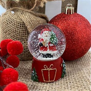 Enfeite Decorativo de Natal - Globo de Neve com Noel - 6,2cm - 1 unidade - Cromus - Rizzo