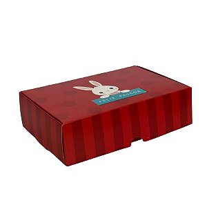 Caixa Coelhinho Sai da Toca Para 8 Brigadeiros - 17x11x4,5cm - 10 unidades - Cromus - Rizzo