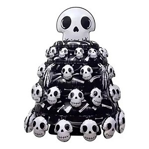 Balão de Festa Microfoil 3D 110cm - Torre Caveiras Halloween - 6 unidades - Rizzo