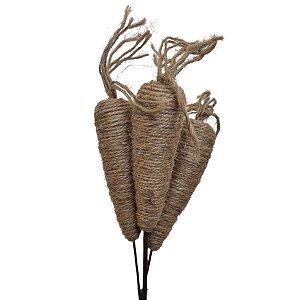 Galho Decorativo de Páscoa - Cenouras Rústicas Bege - 54cm - 1 unidade - FlorArte - Rizzo