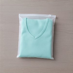 Saco Trilho Zip Transparente Fosco - 15x15cm - 50 unidades - Rizzo