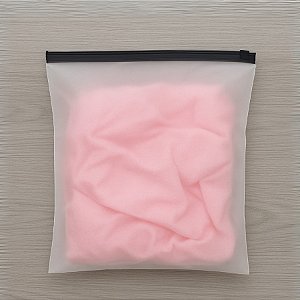 Saco Trilho Zip Preto - Transparente Fosco - 15x15cm - 50 unidades - Rizzo