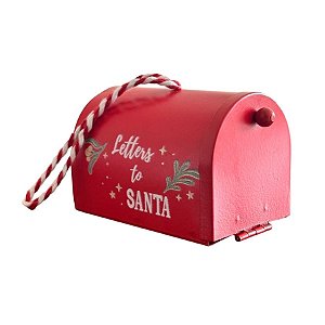 Enfeite Para Pendurar de Natal - Caixa de Correio Vermelha/Branco - 5cm - 1 unidade - Cromus - Rizzo