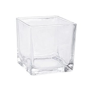 Pote de Vidro Quadrado para Vela - 6x6cm - 1 unidade - Rizzo - Rizzo