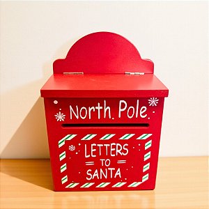 Enfeite Decorativo de Natal  - Caixa de Correio Decorativa com Tampa - 18,5x12,5x7cm - 1 unidade - Cromus - Rizzo