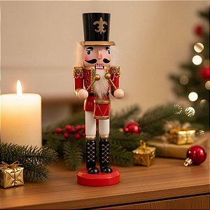 Soldado de Chumbo de Madeira com Bateria - Vermelho - 25cm - 1 unidade - Artlille  - Rizzo
