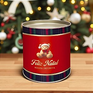 Lata para Panetone Rígida - Magia Infinita Vermelho - 500g - 1 unidade - Cromus - Rizzo