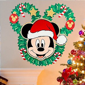 Enfeite para Pendurar - Natal Mickey Mouse - 30x30cm - 1 unidade - Disney Original - Rizzo