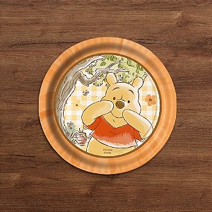Prato de Papel Redondo - Ursinho Pooh - 18x18cm - 8 unidades - Festcolor - Rizzo