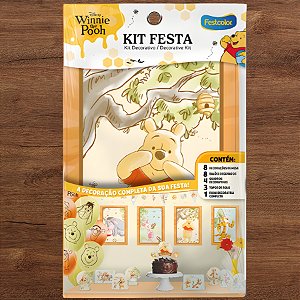 Kit Festa - Ursinho Pooh - 24 Peças - 24 unidades - Festcolor - Rizzo
