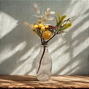 Galho Decorativo de Páscoa - Folhas com Ovos - Cores Sortidas - 24cm - 1 unidade - Tok da Casa - Rizzo