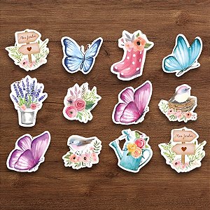 Mini Personagens Decorativos - Meu Jardim - 7x8cm - 12 unidades - Regina - Rizzo