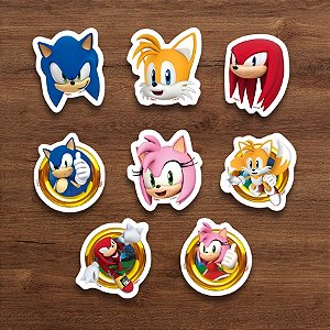 Pick Decorativo para Doces - Sonic - 11x4,5cm - 8 unidades - Regina - Rizzo