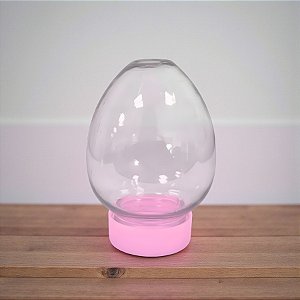 Mini Baleiro Ovo com Tampa Rosa Bebe - 7,5x5cm - 10 unidades - Rizzo