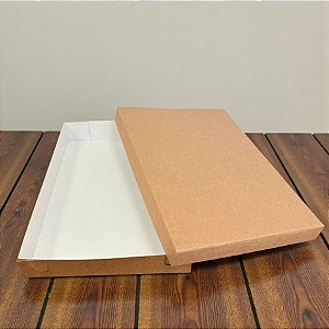 Caixa de Papel Retangular - Kraft - 35x25x5cm - 1 unidade - Rizzo