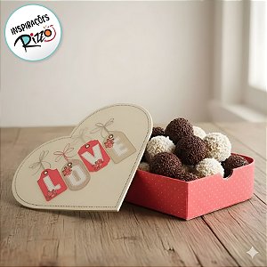 Caixa Gaveta Coração - Love - 1 unidade - Decora Doces - Rizzo