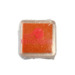 Almofada Para Carimbo em Plástico e Espuma - Carimbeira Laranja Perolado - 3x3cm - Cod.INK004-6 - 1 unidade - Rizzo