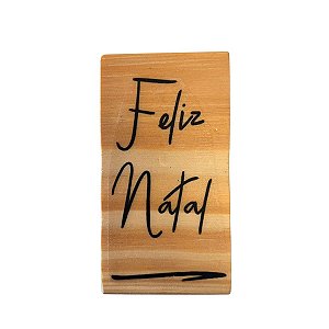 Carimbo de Madeira Artesanal - "Feliz Natal" - Cod.RL-047 - 1 unidade - Rizzo