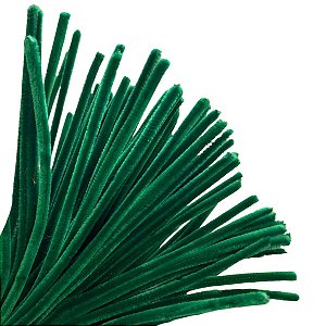 Haste de Chenille 30cm - Verde Escuro - 100 unidades - Rizzo