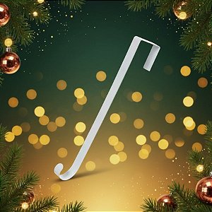 Gancho Suporte Para Guirlanda - Branco - 38cm - 1 unidade - Rizzo