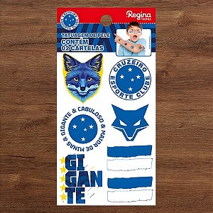 Tatuagem Temporária Para Pele - Cruzeiro - 14 unidades - Regina - Rizzo
