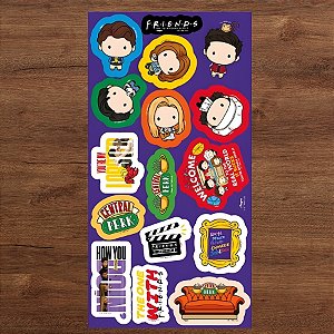 Adesivo Decorativo - Friends - 6x5,5cm - 16 unidades - Regina - Rizzo
