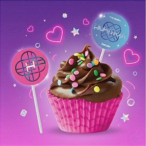 Pick Decorativo para Doces - Guerreiras do K-pop - 8cm - 8 unidades - Festcolor - Rizzo