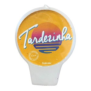 Vela Plana Adesivada - Tardezinha - 8,5cm - 1 unidade - FestColor - Rizzo