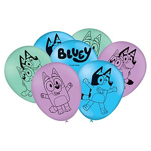 Balão de Festa Decorado 9" 23cm - Bluey - 25 unidades - FestColor - Rizzo