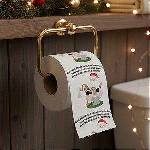 Papel Higiênico de Natal - Papai Neol na Privada - 20m  - 1 unidade - Rizzo