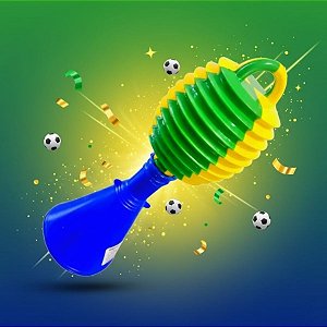 Super Buzina - Copa - Verde, Amarelo e Azul - 30cm - 1 unidade - Rizzo