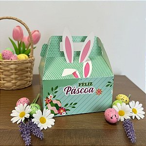 Caixa Maleta Retangular - Páscoa - 11,5x8,5x6cm - 10 unidades - Rizzo