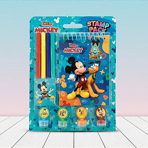 Kit Para Colorir Com Carimbos - Mickey Mouse - 9 Itens - 1 unidade - Disney Original - Rizzo