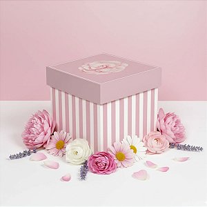 Caixa Cubo - Camélia - 17x17x17cm - 1 unidade - Cromus - Rizzo
