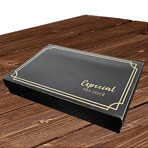 Caixa Retangular com Tampa - Maison - 30x21x5cm - 1 unidade - Rizzo