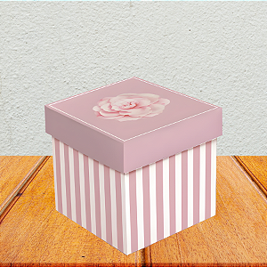 Caixa Cubo - Camélia - 17x17cm - 10 unidades - Cromus - Rizzo