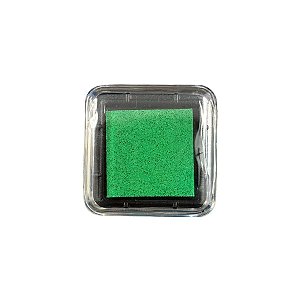 Almofada Para Carimbo em Plástico e Espuma - Carimbeira Verde - 3,5x3,5cm - 1 unidade - Rizzo