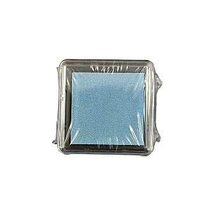 Almofada Para Carimbo em Plástico e Espuma - Carimbeira Azul Apagado - 3,5x3,5cm - 1 unidade - Rizzo