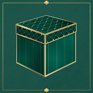 Caixa Cubo - Royal Verde - 11x11x11cm - 5 unidades - Regina - Rizzo